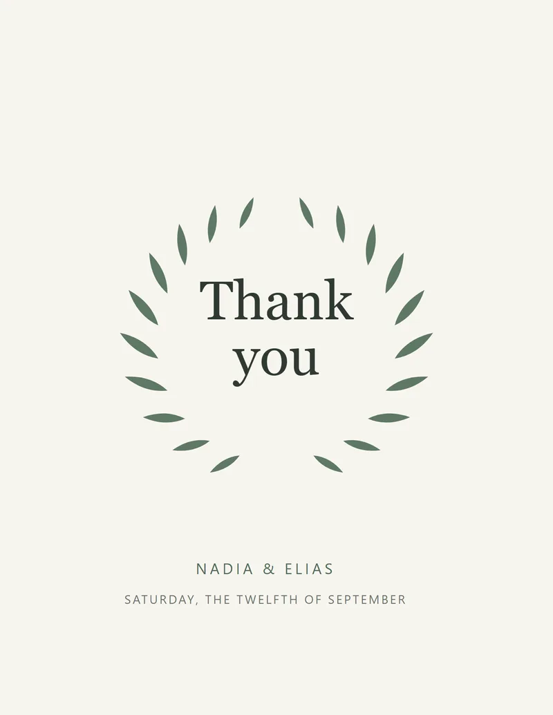 Botanical Thank You Card - a floral invitation design