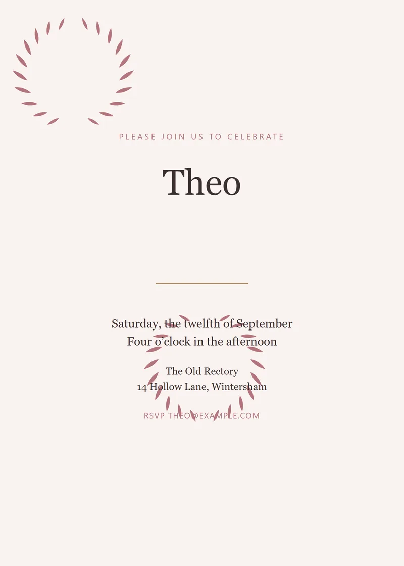 Blush Botanical Graduation Invitation - a floral invitation design