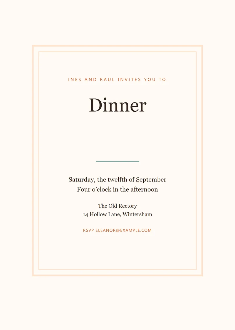 Citrus Arch Dinner Party Invitation - a modern invitation design