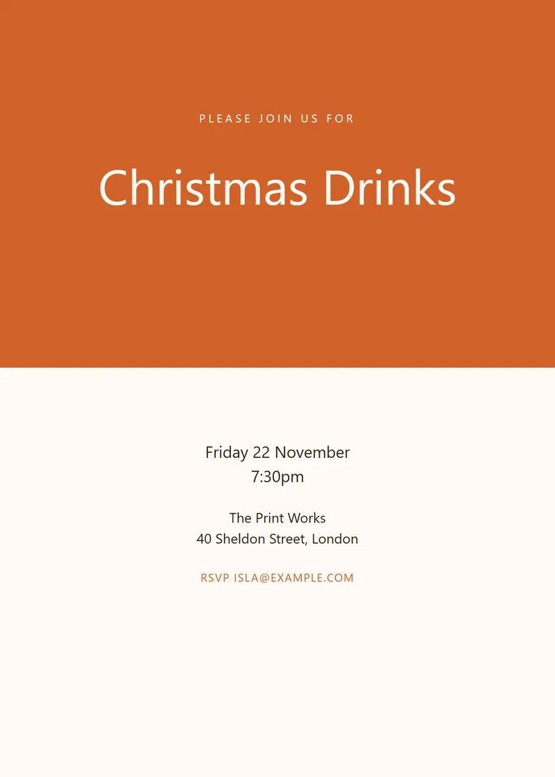 Citrus Bold Holiday Party Invitation - a modern invitation design