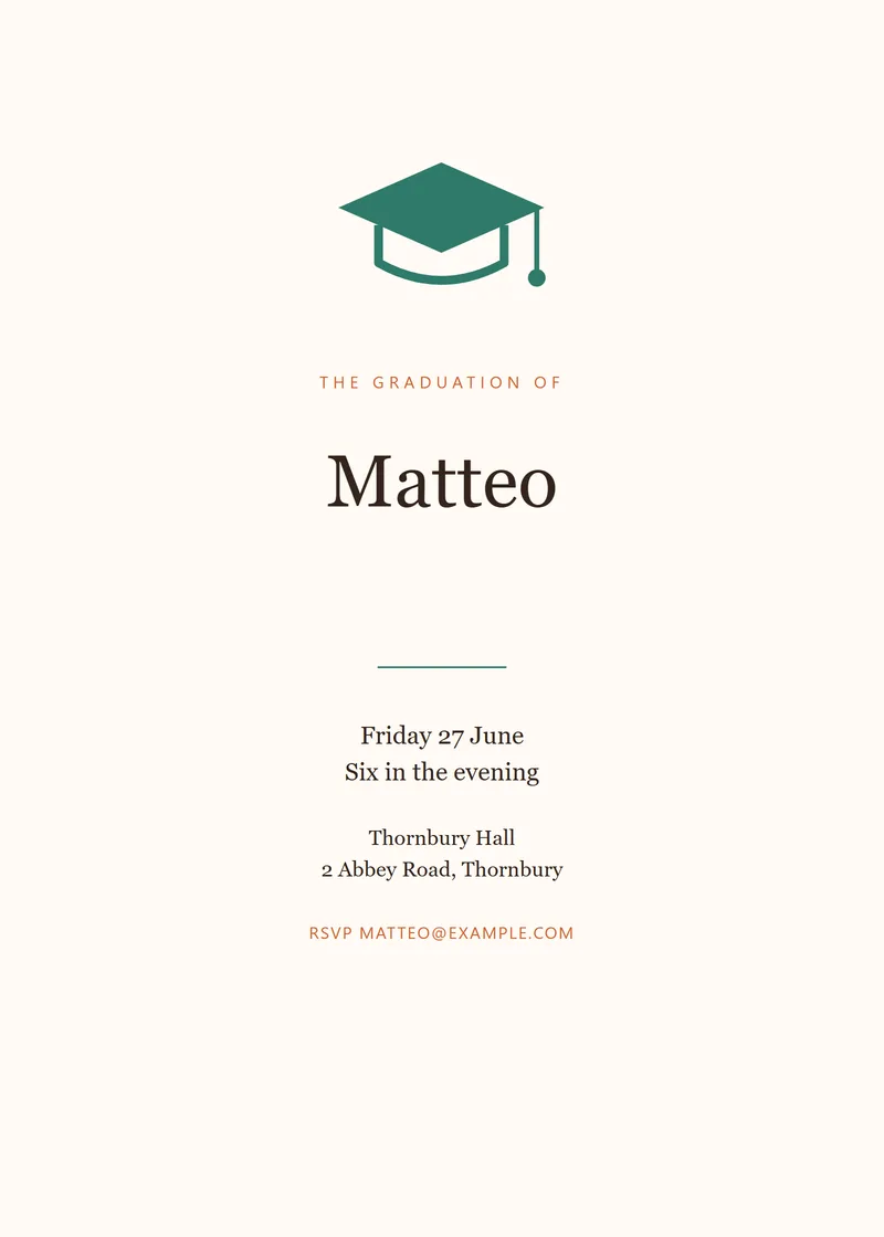 Citrus Crest Graduation Party Invitation - a luxury invitation design
