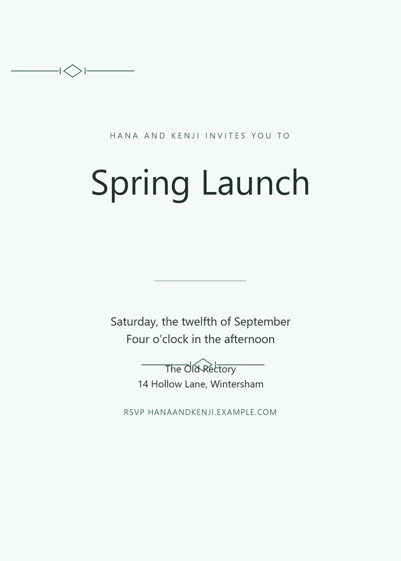 Eucalyptus Botanical Event Invitation - a floral invitation design