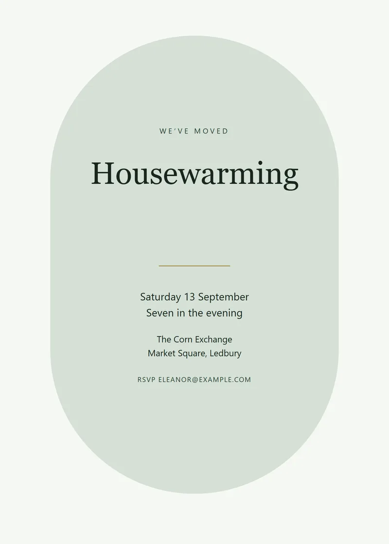 Forest Arch Housewarming Invitation - a modern invitation design