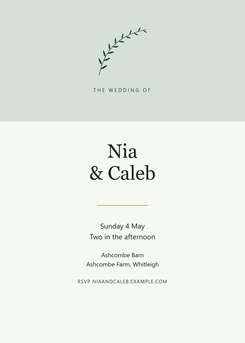 Forest Banner Wedding Invitation - a retro invitation design