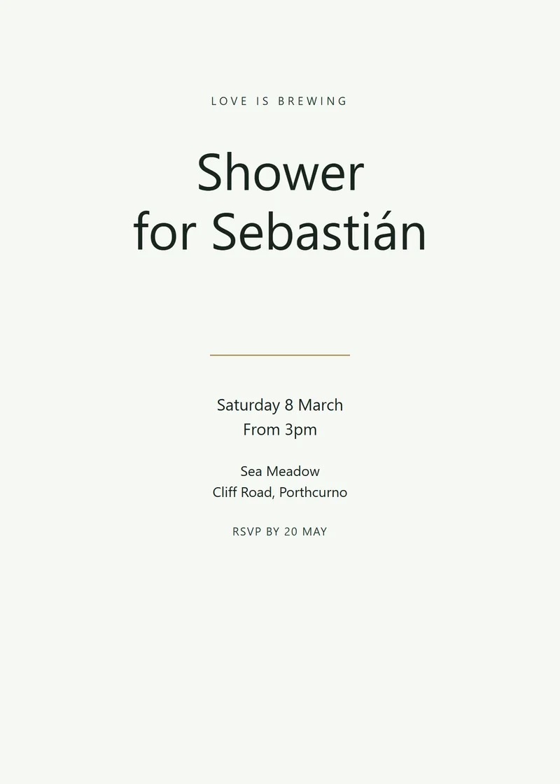 Forest Classic Bridal Shower Invitation - a elegant invitation design