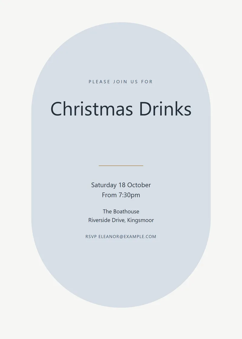 Harbour Arch Holiday Party Invitation - a modern invitation design