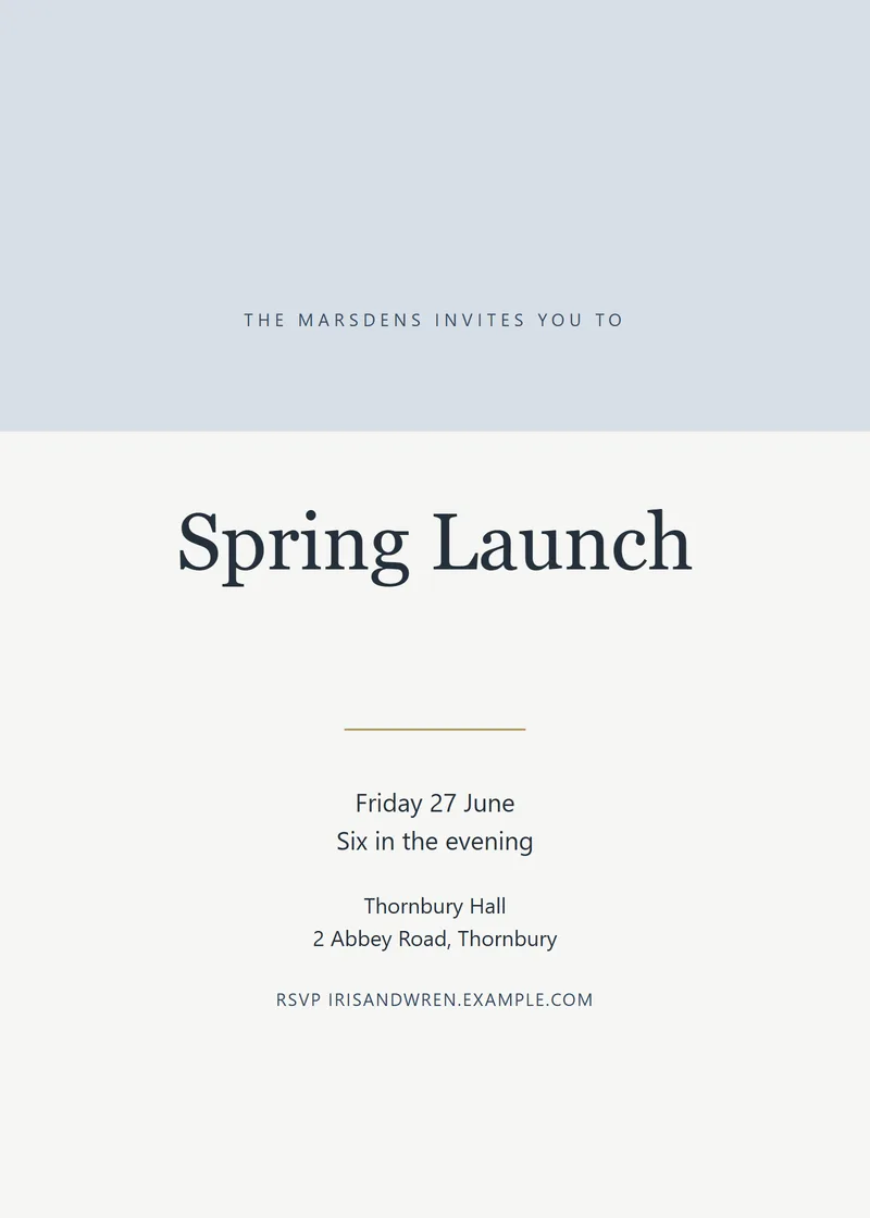 Harbour Banner Event Invitation - a retro invitation design