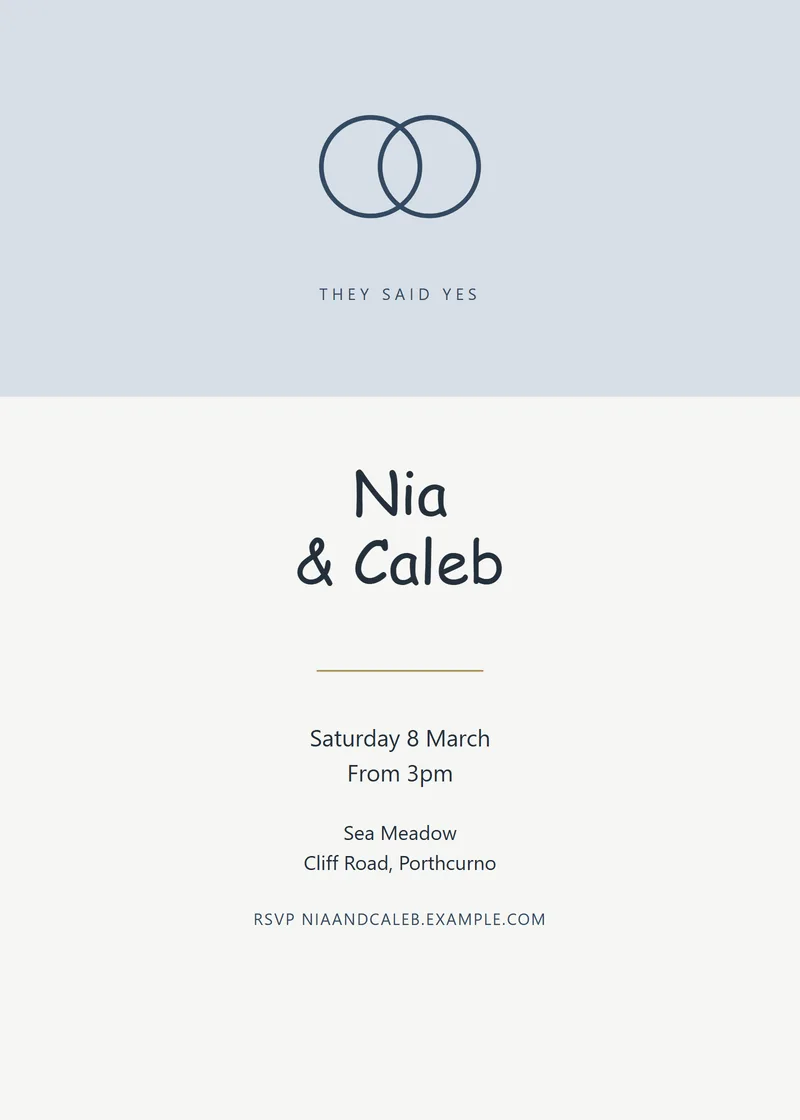 Harbour Banner Engagement Invitation - a retro invitation design
