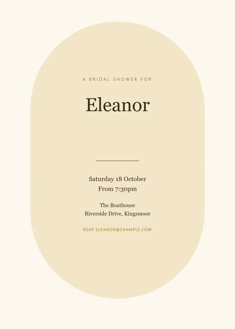 Honey Arch Bridal Shower Invitation - a modern invitation design