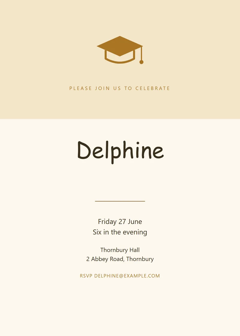 Honey Banner Graduation Invitation - a retro invitation design