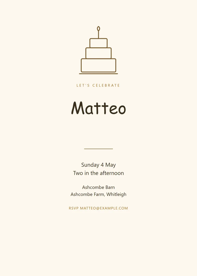 Honey Crest Birthday Invitation - a luxury invitation design