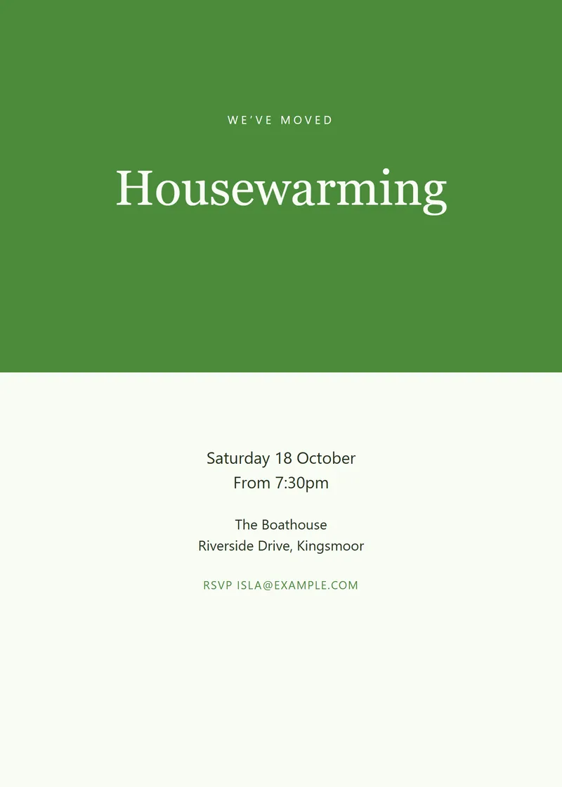Meadow Bold Housewarming Invitation - a modern invitation design