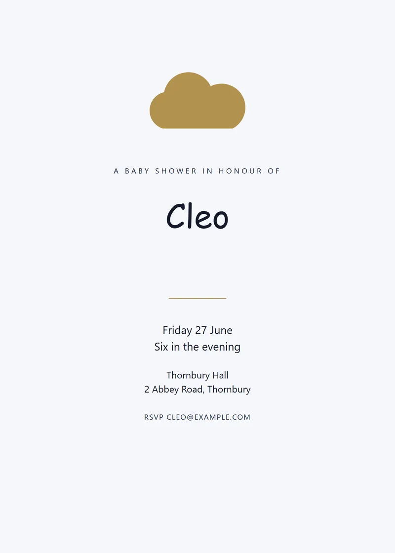 Midnight Crest Baby Shower Invitation - a luxury invitation design