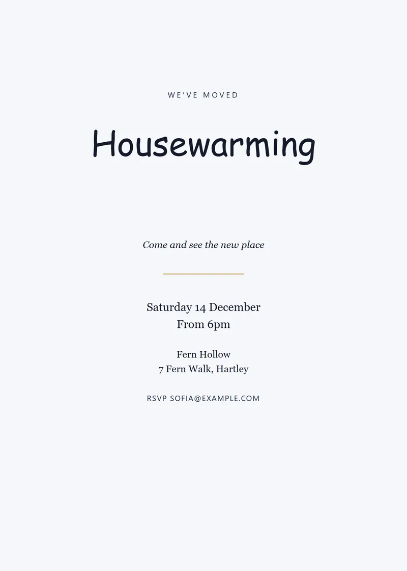 Midnight Framed Housewarming Invitation - a vintage invitation design