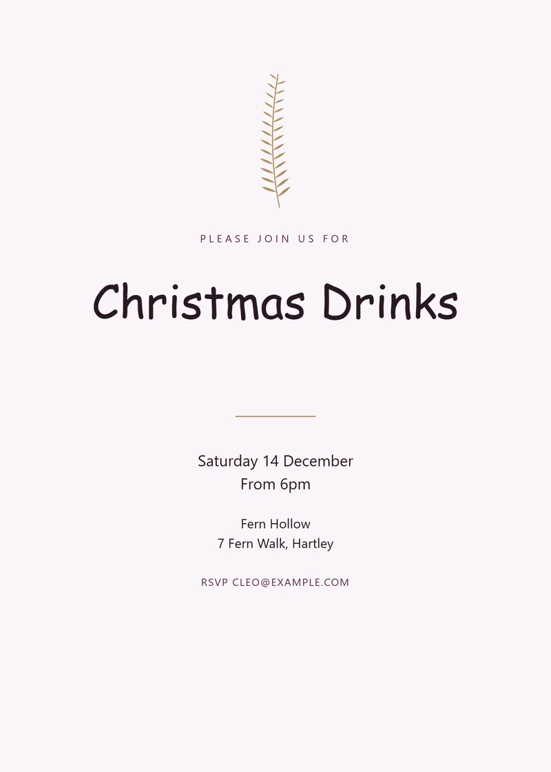Plum Crest Holiday Party Invitation - a luxury invitation design