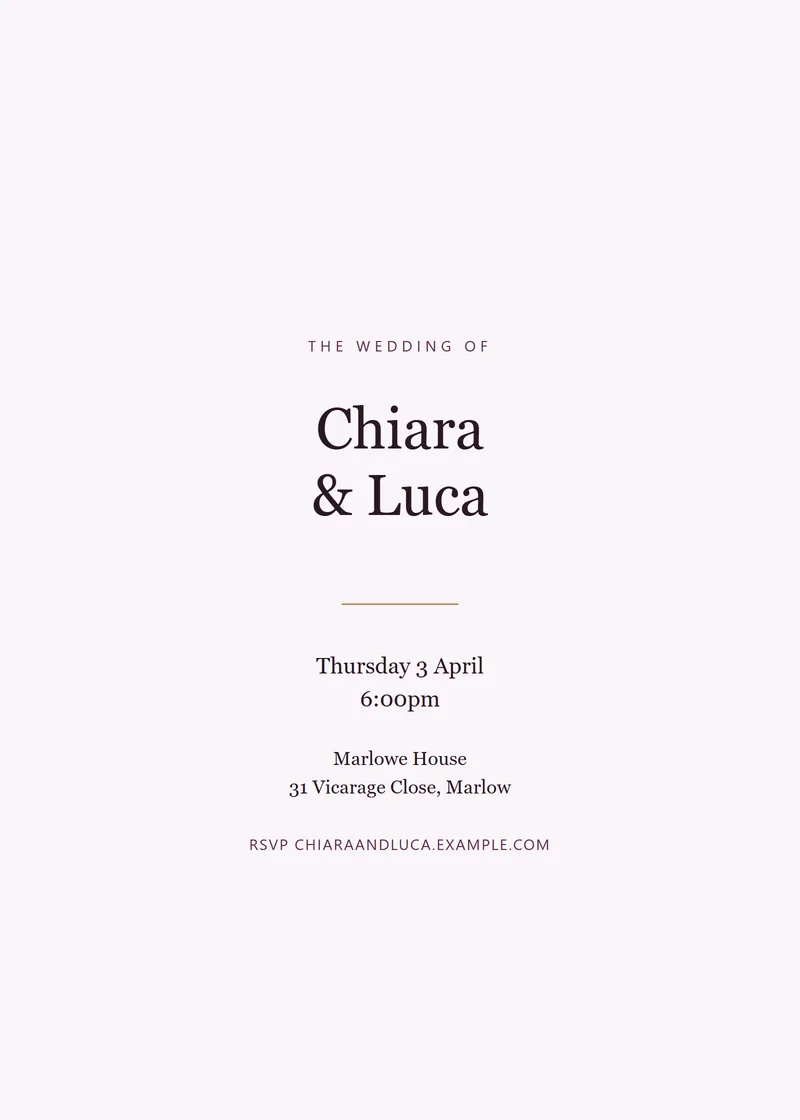 Plum Crest Wedding Invitation - a luxury invitation design