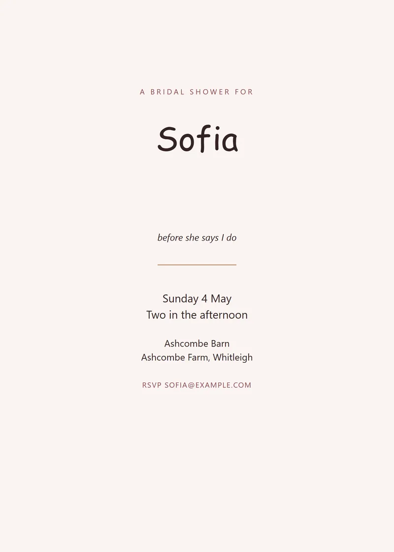 Rosewood Framed Bridal Shower Invitation - a vintage invitation design