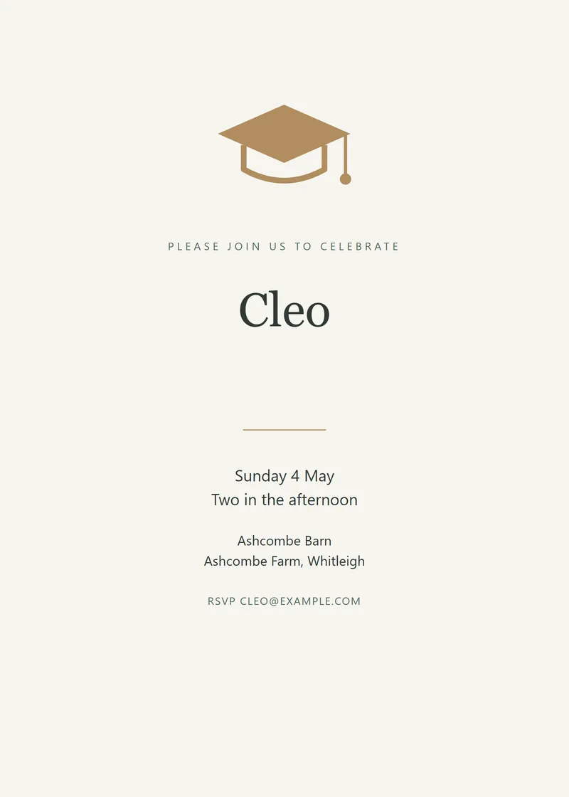 Sage Crest Graduation Invitation - a luxury invitation design