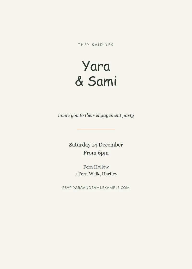 Sage Framed Engagement Invitation - a vintage invitation design
