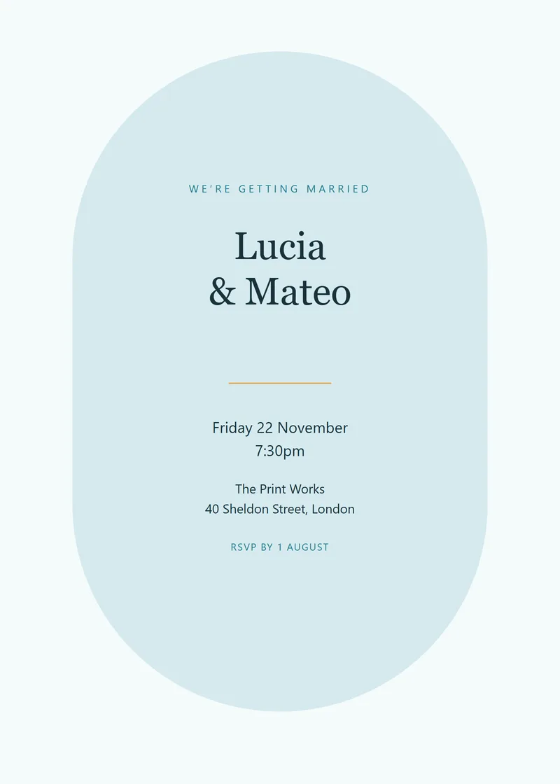 Seaside Arch Wedding Invitation - a modern invitation design