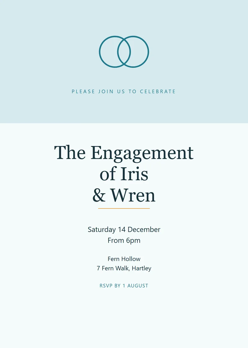 Seaside Banner Engagement Party Invitation - a retro invitation design