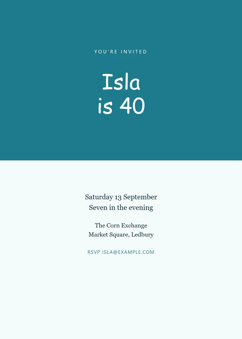 Seaside Bold Birthday Party Invitation - a modern invitation design