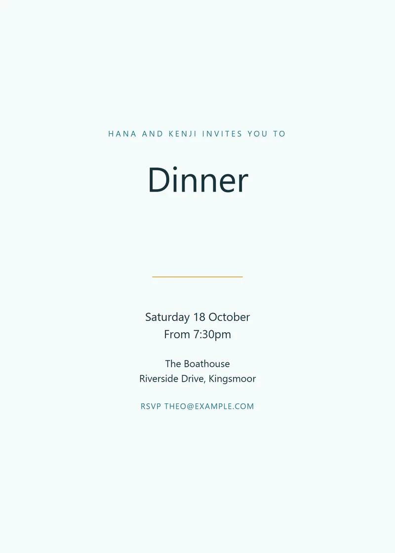 Seaside Botanical Dinner Party Invitation - a floral invitation design