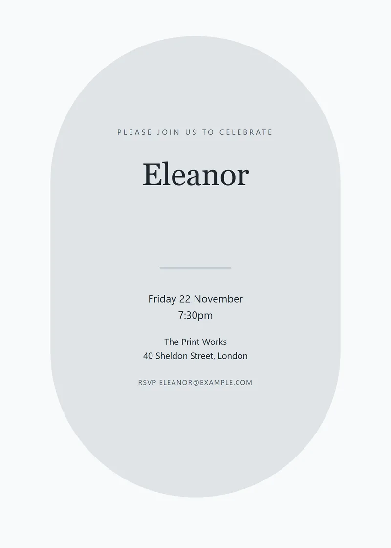 Slate Arch Graduation Invitation - a modern invitation design