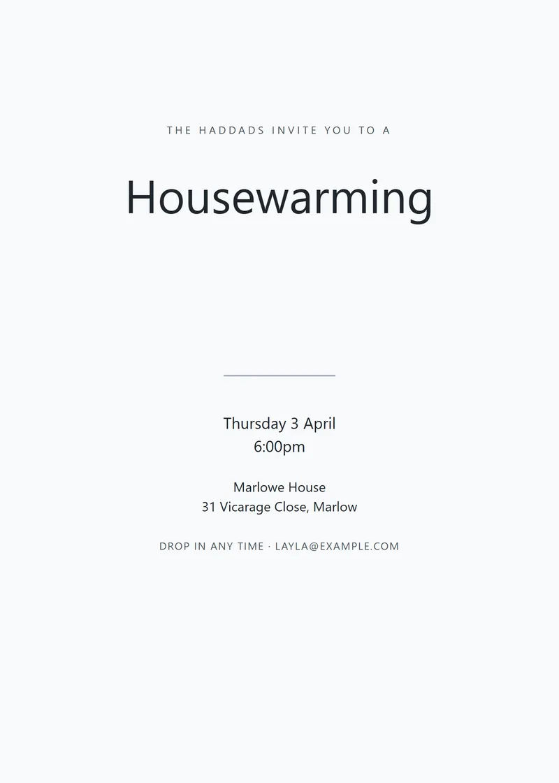 Slate Framed Housewarming Party Invitation - a vintage invitation design