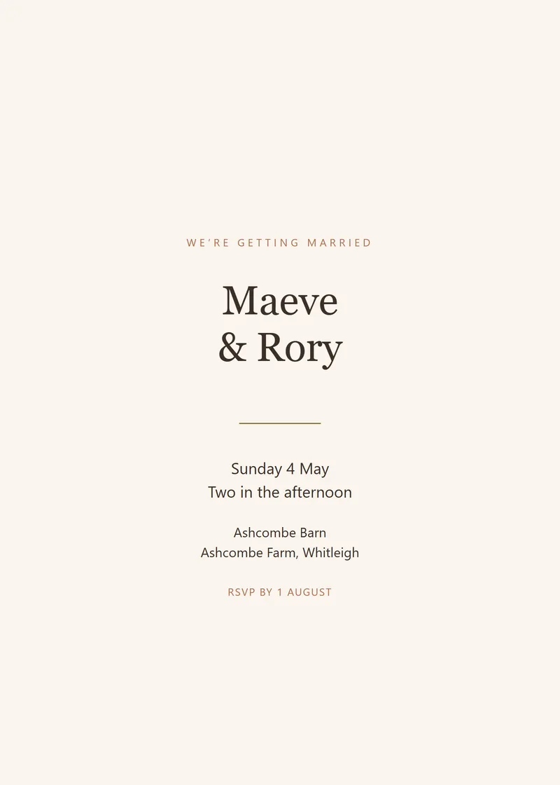 Terracotta Crest Wedding Invitation - a luxury invitation design